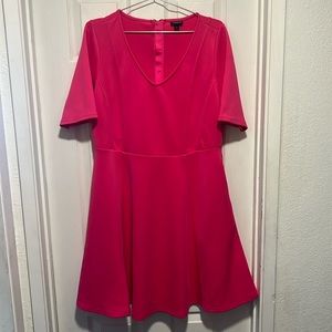 Torrid Barbie core scuba material fit and flare dress with pockets size 1